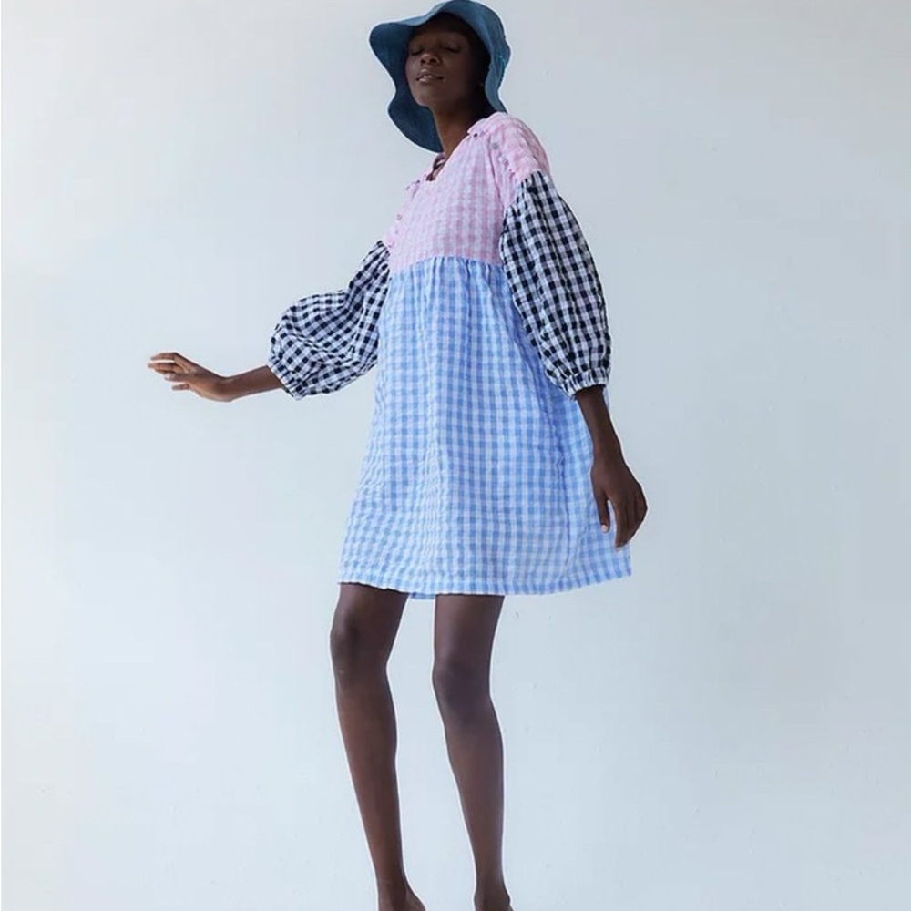 Tach Clothing Catarina Mini Dress in Gingham